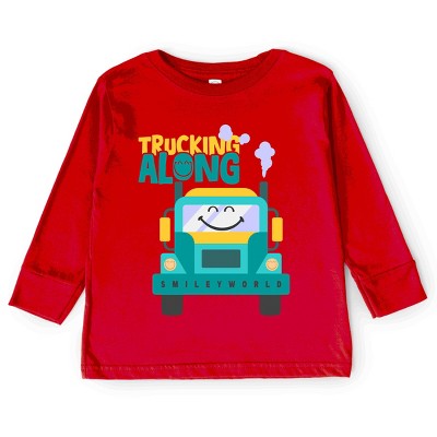 The Juniper Shop SmileyWorld Trucking Along Toddler Long Sleeve Tee