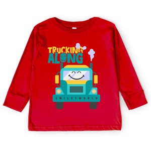 The Juniper Shop SmileyWorld Trucking Along Toddler Long Sleeve Tee - 1 of 4