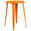 Emma and Oliver Commercial Grade 30" Round Metal Indoor-Outdoor Bar Table Set with 4 Cafe Stools - 3 of 4