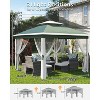 11x11ft Pop Up Gazebo Tent with Mosquito Netting, Outdoor Canopy Shelter Easy Setup, Water & UV Resistant - 2 of 4
