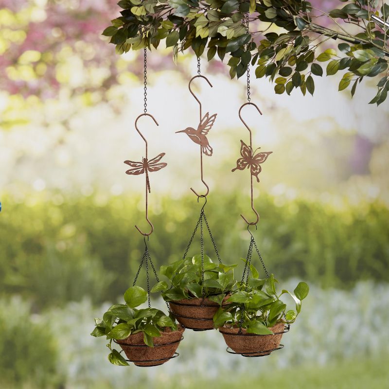 The Lakeside Collection Set of 3 Metal Plant Hangers - S Hooks for Hanging Plants Indoors and Outdoors Pot Hangers 3 Pieces, 2 of 6
