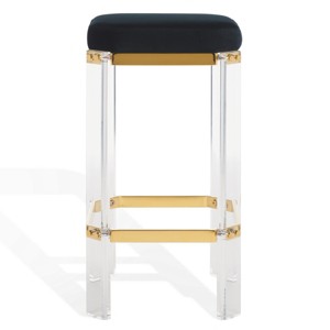 Cicely Acrylic Bar Stool - SFV3533 - Gold/Black - Safavieh Couture - 1 of 4