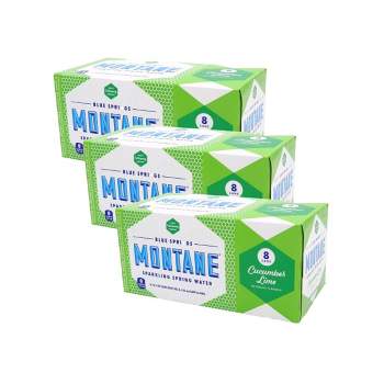 Montane Cucumber Lime Sparkling Spring Water - Case of 3/8 pack, 12 oz