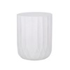 Maggift Patio End Tables, Stylish End Tables for Indoor and Outdoor Use, Ideal for Gardens, Backyard, Special Design, White, 15"*15"*18.5" - 3 of 4