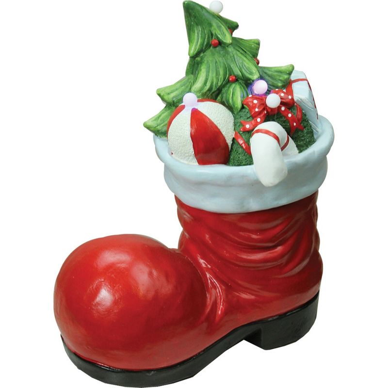 Northlight 19" Pre-Lit Red and Green LED Santa Boot with Presents Musical Christmas Tabletop Decor, 2 of 4