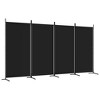 vidaXL 4-Panel Room Divider Black 136.2"x70.9" Fabric - 2 of 4