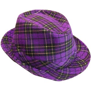 Skeleteen Adults Costume Fedora Hat - Purple - 1 of 4