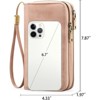 Clotth Women for Wallet - RFID Blocking Clutch Large Capacity Vegan Leather Purse with Adjustable Wristlet & Grip Strap for Daily Use,Travel - 3 of 4