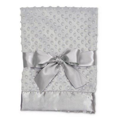 Bearington Dottie Blankie - Gray, Soft Security Blanket for Baby 16" x 16 inches