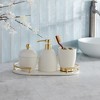 Roselli Trading Dubai 4 pc bathroom accessory set (brass trim) - 3 of 4