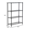 SEVOBAL Utility Storage Shelves Multi Layer Open Design Durable Build for Home Office and Retail Spaces, Black, 36.02"*14.56"*5.51" - 4 of 4