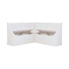 Tobin Traditional Solid Wood Backless Storage Corner Nook Breakfast Bench  Cushion White/black - Linon : Target