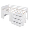 Whisen Modern Design Twin Size Loft Bed with Cabinet and Shelf - 4 of 4