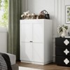 Buenhomino White Freestanding Modular Wardrobe Combo Armoires Closet,DIY Closet System with Wood Storage Drawers and Hanging Rods - 2 of 4