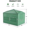 Portable Greenhouse, Instant Pop-Up Plant Gardening Green House Canopy, Outdoor Grow Tent with Zippered Doors, Roll-Up Side Windows - 2 of 4