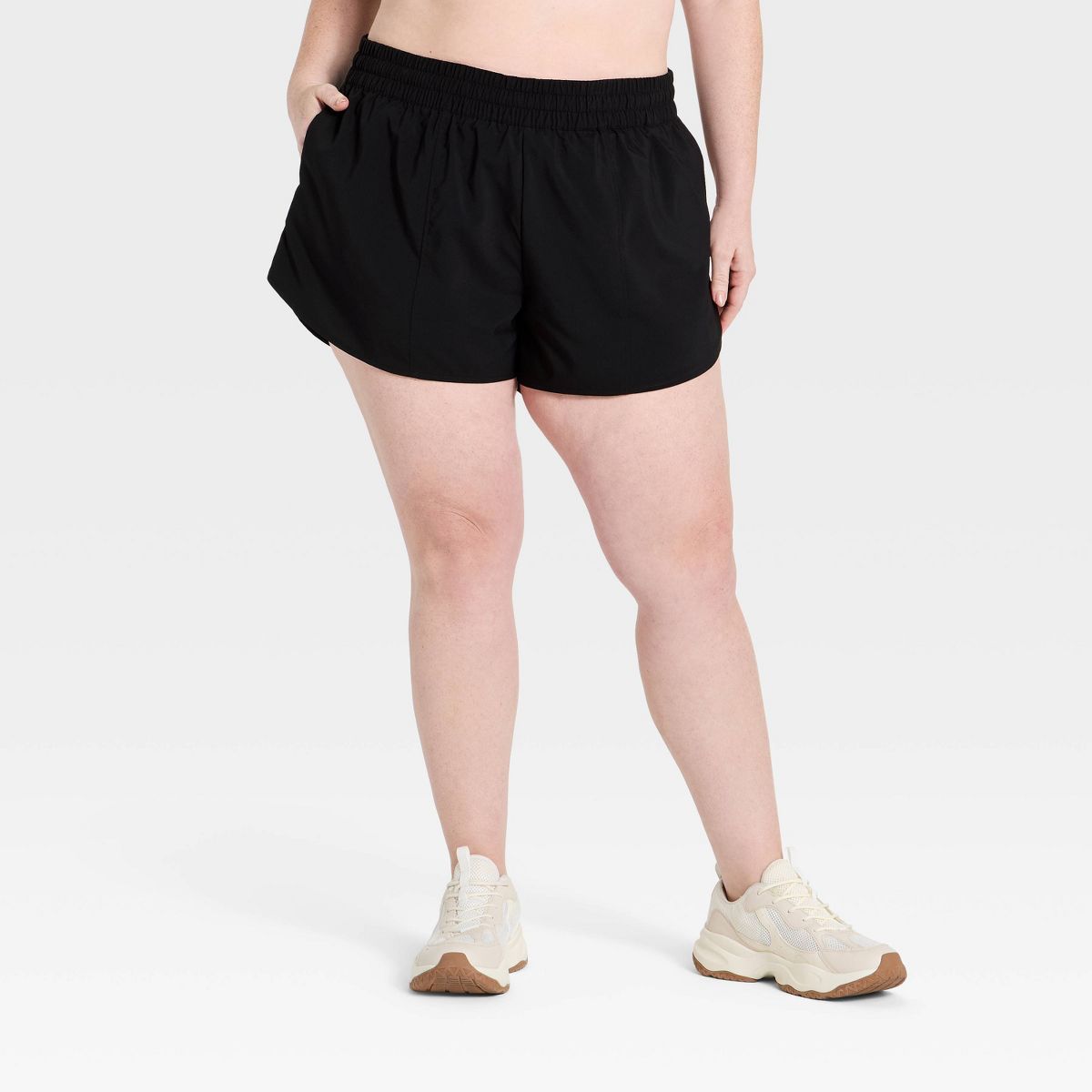 Women's Woven Mid-Rise Run Shorts 3" - All In Motion™ - thumbnail 6