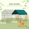 Akoasm 87 Inch Small Playpen & Yard Fence with Roof For Rabbits, Chicken And Chinchillas Indoor & Outdoor-Green - 4 of 4