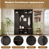 Grungis Freestanding Coat Racks with Bench and Shoe Storage,Hall Tree with 6 Hooks and Cabinet,Entryway Furniture for Hanging Clothes - 4 of 4