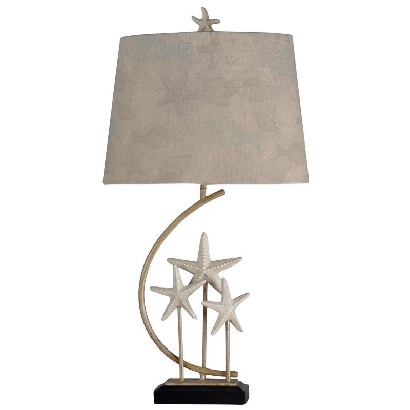 Sand Stone Table Lamp Silver - StyleCraft, 1 of 5