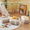 Aoibox Woven Cotton Rope Storage Baskets Set of 3 Gradient Yellow Large Capacity for Toys Towels Bathroom Closet Organization - 3 of 4