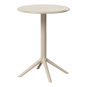 WestinTrends Playa 23.5" Outdoor Polypropylene Resin Round Patio Bistro Dining Table for 2 - 1 of 4