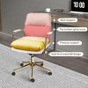 SAINTCY PU Leather Office Chair - Swivel Desk Chair with Adjustable Height, Armrests & Wheels - Rolling Computer Chair for Home, Living Room - 4 of 4