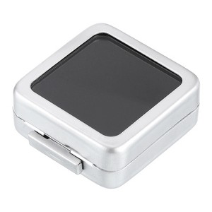 Unique Bargains Stainless Steel Glass Top Lid Jewelry Gemstone Display Box 1.6" x 1.6" - 1 of 4