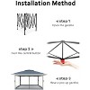 13x13FT Gazebo, Clearance Gazebo - Outdoor Gazebos for Backyard and Patio Furniture - 2 of 4