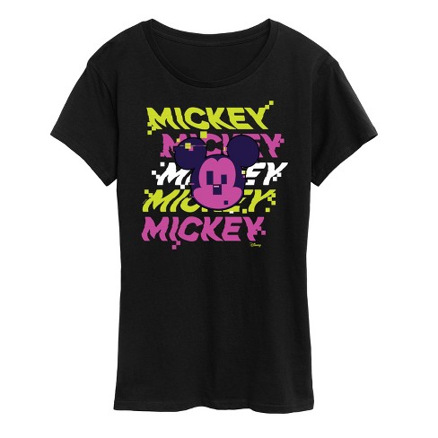 Women's - Disney - Mickey Stacked Short Sleeve Graphic T-Shirt - image 1 of 4