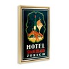 Stupell Industries Vintage Hotel Zurich with Lobster Black Framed Floater Canvas Wall Art - 3 of 4