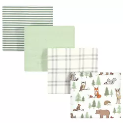 Hudson Baby Infant Boy Cotton Flannel Receiving Blankets, Forest Animals, One Size