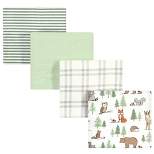 Hudson Baby Infant Boy Cotton Flannel Receiving Blankets, Forest Animals, One Size