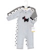 Hudson Baby Infant Girl Cotton Coveralls, Scottie Dog - 2 of 4