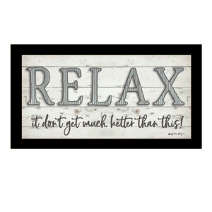 "Relax" By Susie Boyer, Ready to Hang Framed Print, Black Frame - 1 of 1