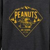 Women's - Peanuts - Ski School Lightweight French Terry Wide Neck Long Sleeve Shirt - 2 of 4