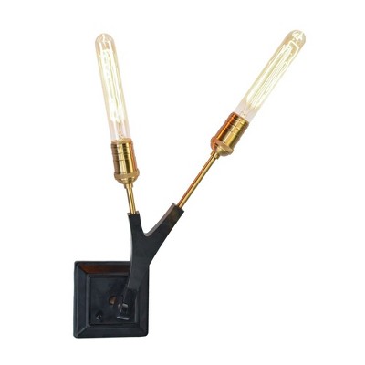 Artcraft Lighting Filiali 2 - Light Sconce in  Black/Harvest Brass