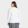 Women's Slim Fit Long Sleeve Ribbed T-Shirt - A New Day™ - 2 of 3