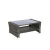 7-Piece Outdoor 9-Seater Cnversation Sofa Set with 2 Ottoman and Coffee Table - 3 of 4