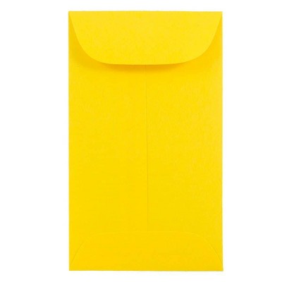 JAM Paper #5.5 Coin Business Colored Envelopes 3.125 x 5.5 Yellow Recycled 356730547