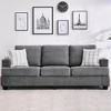 3-Seater Modern Comfy Couches Sofa with Cup Holders & Side Storage Pockets, Comfy sofa with Deep Seat for Living Room Apartment Lounge - 4 of 4