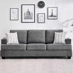 GustoWave Modern 89 in 3-Seater Sofa for Living Room, Comfy Chenille Couches with Deep Seat for Apartment Lounge - 1 of 4