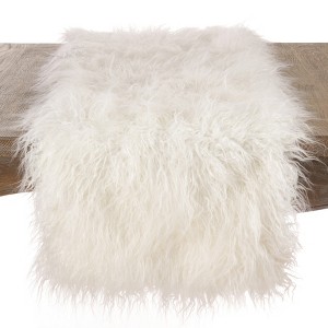 Saro Lifestyle Faux Fur Mongolian Table Runner - 1 of 3