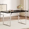 NicBex Dining Room Table for 4 Industrial 55.1" Long Dining Table Counter Height Table with Metal Legs for Dining Rooms - 3 of 4