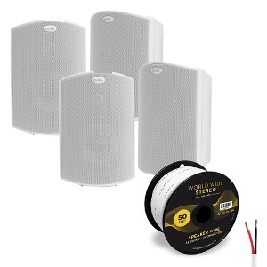 Polk Audio Atrium6 All Weather Outdoor Loudspeaker Cable Bundle - 4 Pack - 1 of 4