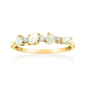 Pure Collection by Ross-Simons Opal and Diamond Ring in 14kt Yellow Gold - 1 of 4