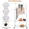 Racxily Garment Hanging Rack Clothing Hanging Rail Pillow Shoe Display Organizer Stand Rolling Wheel Clothes Organizer - 3 of 4