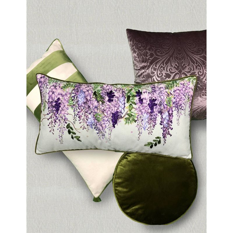 20"x20" Oversize Embossed Panne Velvet Square Throw Pillow - Edie@Home, 6 of 7