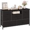 Garvee Space-Saving Dresser TV Stand with 8 Drawers, Power Outlet & LED Lights – Ideal for 55'' TVs in Any Room,Brown - 4 of 4