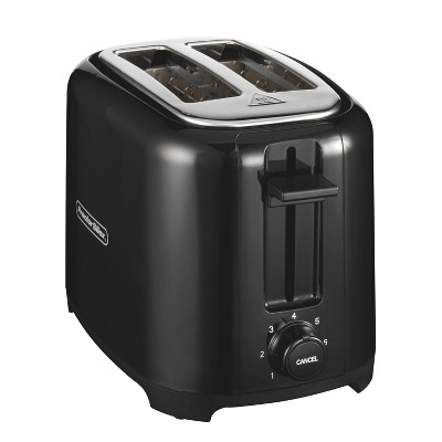 Proctor Silex 2-Slice Toaster - Black: Compact Bread Toaster, 700W, Plastic, Spot Clean, 1-Year Warranty