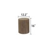 NicBex 3-Piece Rustic Stump Nesting Tables, Wooden Round End Tables, Decorative Side Table, Plant Stands, Small Coffee Table, Distressed Nightstand - 4 of 4